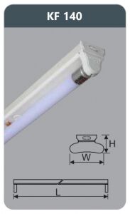 Đèn huỳnh quang siêu mỏng 18w KF140