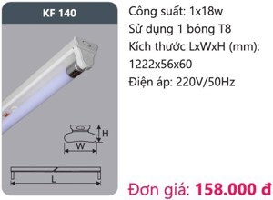 Đèn huỳnh quang siêu mỏng Duhal KF140