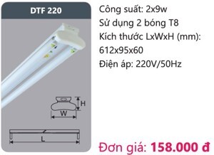 Đèn huỳnh quang siêu mỏng Duhal DTF220 (DTF 220)