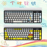 Đen Jue 325i Logitech K780 Fude Ik6650 Hangshi K221 Bàn Phím Để Bàn Miếng Dán Chìa Khóa Hoạt Hình Dễ Thương