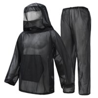 Đen Kaki Ngụy Trang Chống Muỗi Nuôi Ong Săn Ghillie Phù Hợp Với Câu Cá Cắm Trại Ngụy Trang Người Nuôi Ong Lưới Hood Bộ Đồ Câu Cá