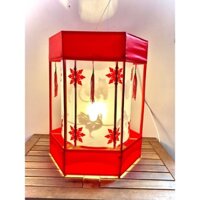 Đèn kéo quân tre, giấy ,vải truyền thống cao 42cm( Giao Hoả Tốc)