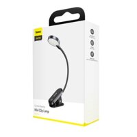 Đèn kẹp đọc sách mini Baseus Comfort Reading Mini Clip Lamp ( Dịu mắt, chân kẹp, 3 mức sáng, pin sạc 350mAh, 24h sửdụng)