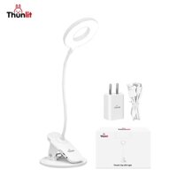Đèn kẹp LED Thunlit dạng vòng tròn USB 1250mAh có thể sạc lại làm mờ vô cấp với 3 màu nhiệt độ kèm kẹp