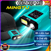 Đèn kẹp mũ đội đầu câu cá dã ngoại Mingtu siêu sáng đèn kẹp mũ cảm biến cao cấp