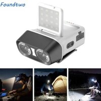 Đèn kẹp mũ LED FOUNDTWO, Đèn pha cảm biến chống nước siêu sáng, Lumens di động 5 chế độ ánh sáng có thể điều chỉnh Đèn pin câu cá