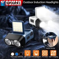 Đèn kẹp mũ LED SPARKL, Đèn pha cảm biến chống nước siêu sáng, Di động linh hoạt có thể điều chỉnh độ sáng 5 chế độ ánh sáng Đèn pha câu cá cảm ứng ngoài trời