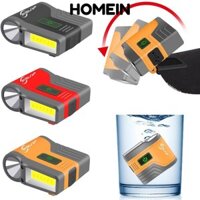 Đèn kẹp nắp HOMEIN, Đèn pha câu cá LED cảm biến thông minh 15cm USB có thể sạc lại, màu đen di động màu cam đỏ bằng nhựa chống nước đi bộ đường dài Đèn pin chiếu sáng ngoài trời