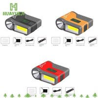 Đèn kẹp nắp HUAYUEJI, Đèn pha câu cá LED cảm biến thông minh 15cm bằng nhựa, USB di động có thể sạc lại màu đen cam đỏ chống nước đi bộ đường dài Đèn pin chiếu sáng ngoài trời