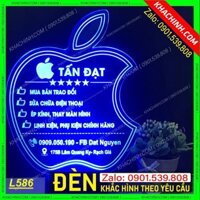 Đèn khắc LOGO apple để bàn quảng cáo, trang trí - Khắc nội dung theo yêu cầu  Mẫu L0586-R có Remote thay đổi 16 màu