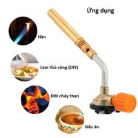 Đèn Khò gas Hàn ống đồng Kt-2104 Cao Cấp có núm điều chỉnh nhiệt độ lên 1350 độ C - Đầu khò gas thực phẩmhàn mọi kim loại Sử dụng bình gas mini