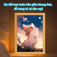 đèn khung ảnh/Đèn trang trí USB/sự kết hợp hoàn hảo giữa khung ảnh, đồ trang trí và đèn ngủ/tranh đèn ngủ phòng ngủ DIY