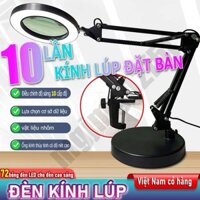 đèn kính lúp 10x Có Đèn Led 12W Kèm Kẹp, sửa chữa điện tử, đồng hồ, điện thoại, soi da mặt, nail