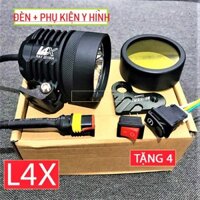 ĐÈN L4X SIÊU SÁNG 45W - TẶNG ĐỦ PHỤ KIỆN NHƯ HÌNH - PHỤ KIỆN XE MÁY