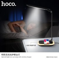 Đèn làm việc thông minh chống cận kiêm đế sạc không dây chuẩn Qi cho iphone X, iphone 8, Samsung note 8 , S9 Hoco