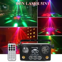 Đèn Laser 14 Mắt 5IN1 7 Màu Cảm Biến Nhạc Độ Nét Cao Chớp Bay Phòng Mạnh - Đèn Laser Sân Khấu