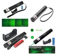 ĐÈN LASER 303 PIN SẠC TIA XANH FULL BOX