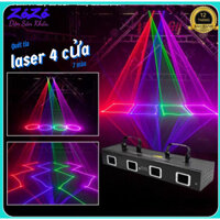 Đèn laser 4 cửa 7 màu,đèn laser sân khấu 4 cửa 7 màu quét tia