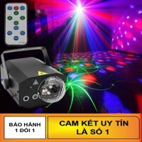 Đèn laser ánh sáng laze cảm biến âm thanh - Đèn LED xoay 7 màu trang trí vũ trường, phòng karaoke