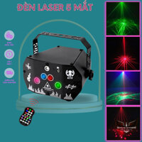 Đèn laser bay phòng 5 mắt quét tia cảm biến theo nhạc, đèn laze sâu khấu vũ trường karaoke đám cưới