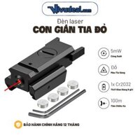 Đèn Laser Con Gián Tia Đỏ | Rail 11mm và Rail 20mm | Tầm Chiếu Ban Đêm 100m, Ban Ngày 50m