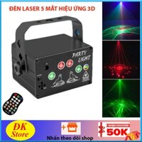 Đèn laser hiệu ứng 3D trang trí phòng karaoke sân khâu, đèn bay phòng cảm biến theo nhạc