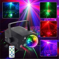Đèn Laser LED Xoay 7 Màu Cảm Biến Nháy Theo Nhạc, Trang Trí Vũ Trường, Phòng Karaoke, Đèn Phòng Bay (TH SHOP)