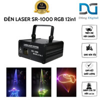 Đèn laser phòng bay SR-1000 RGB 12in1,đèn laze nháy theo nhạc với hơn 1000 hình 3D sử dụng cho phòng bay,phòng karaoke