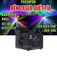 Đèn laser quét tia kết nối Bluetooth, chớp theo nhạc DMX512, 128 hiệu ứng hoa văn cho vũ trường, sân khấu, tiệc PUCENPRO