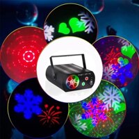 Đèn Laser sân khấu 6 mắt nhiều hình ảnh đẹp mắt,đèn noel giáng sinh cảm biến âm thanh, bar club, karaokr, vũ trường
