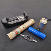 Đèn Laser Siêu Mạnh-Đèn Laser Tia Sáng Xanh - VỎ VÀNG