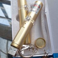 Đèn Laser Tia Xanh Lá _ tia đỏ 005 dài 11cm VỎ VÀNG