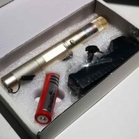 Đèn Laze Laser Công Trình 303 Tia Xanh Lá Pin Sạc Vỏ Vàng