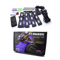 Đèn Led 3 mắt tròn dán gầm ghế chiếu sao cắm cổng USB - A12