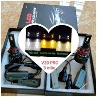 Đèn led 3 màu V20 Pro pha cos gầm sương mù phá sương ô tô xe máy