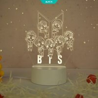 Đèn LED 3D Hình Nhóm Nhạc BTS BT21 V JUNGKOOK Độc Đáo