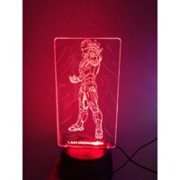 Đèn Led 3D Iron Man Avengers Marvel Đèn ngủ 3D Led ( 16 Màu ) ( Có bảng điều khiển màu )