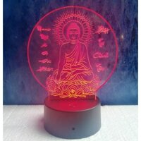 Đèn led 3d Phật, đèn thờ Phật  thư pháp, khắc hình theo yêu cầu, quà tặng sinh nhật
