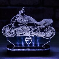 Đèn led 3D trang trí phòng ngủ mô hình xe Ducati