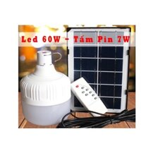 Đèn LED 60W - Tấm Pin 7W (Có Remote điều khiển)