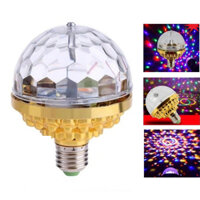 Đèn Led 7 màu đuôi tròn, đèn Led pha lê chiếu sáng xoay tròn theo điệu nhạc, đèn trang trí quán bar