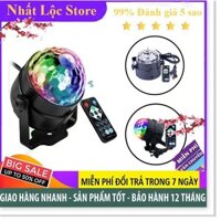 Đèn LED 7 màu sân khấu xoay remote điều khiển, Đèn LED vũ trường, bar nháy theo nhạc💥SALE TẾT💥