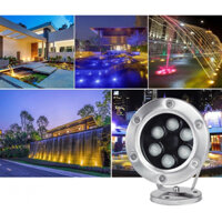 Đèn Led âm nước 6w chân đế chiếu sáng đài phun nước, hồ bơi bể tiểu cảnh hòn non bộ sân vườn cảnh quan