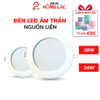 Đèn Led Âm Trần 18W|Phi130, 24W|Phi160 Downlight Viền Trắng Sáng Đèn Chiếu Trần Nhà Nguồn Liền Tiết Kiệm Điện