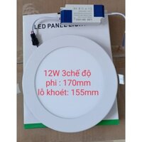 Đèn led âm trần 3 chế độ màu 12w