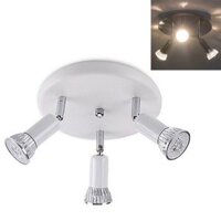 Đèn LED âm trần 3 đầu tròn 9W GU10 Đèn chiếu hậu có thể điều chỉnh gương chiếu hậu, Màu phát ra: Không có bóng đèn (Trắng)