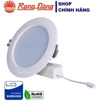 Đèn LED âm trần 7W Rạng Đông, khoét lỗ 110, vỏ nhôm đúc, cánh tản nhiệt - D AT04L 1107W,Sáng vàng 3000K
