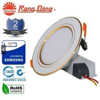 Đèn LED âm trần 90/7W đổi màu viền vàng/ viền bạc Rạng Đông