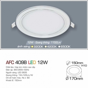 Đèn led âm trần Anfaco AFC 409B - 12W