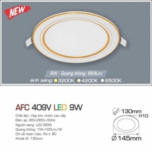 Đèn led âm trần Anfaco AFC 409V - 9W